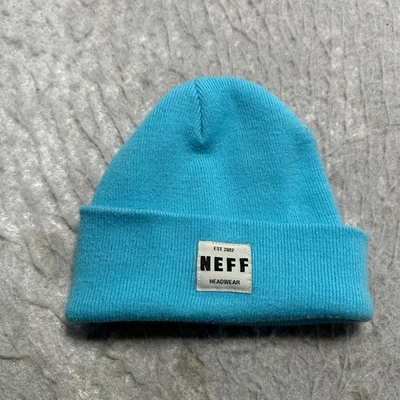 Neff Invierno Gorro Gorra Azul Claro Tejido 100% Acrílico Para Hombres OSFA Talla Única Foto 1 de 4