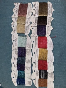Lot 2-17 Rainbow Gallery Cresta d Oro Needlepoint Cross Stitch Metallic Thread - Picture 1 of 4