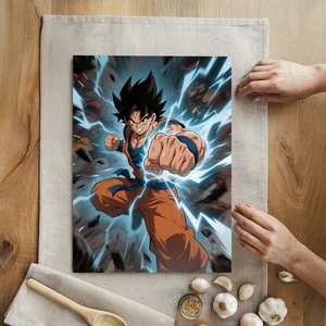 Glass Cutting Board 8x11 Anime Dragon Z Serving Tray Anti-Bacterial Goku - Picture 1 of 2