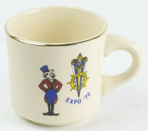 Taza de café vintage Boy Scouts of America BSA Tidewater Council VA N.C. Expo '72 - Imagen 1 de 12