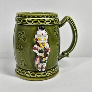 Kachina Becher Vintage Indianer Südwesten Hieroglyphen grün Keramik MCM - Bild 1 von 13