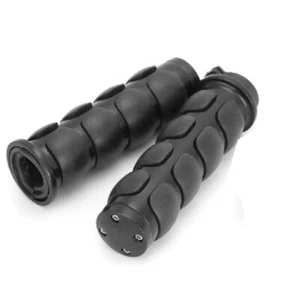 Pair Motorcycle Universal 7/8'' 22mm Handle Bar Hand Grips For Harley Touring - Picture 1 of 6