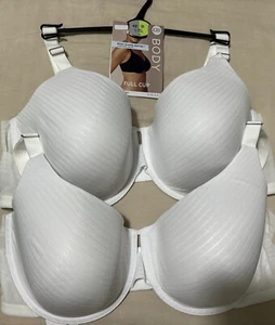 2X M&S BODY SHAPE DEFINE UNDERWIRED NATURAL UPLIFT FULL CUP Bra In WHITE 42D - Picture 1 of 9