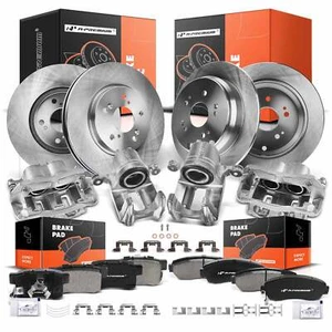 Front and Rear Disc Brake Rotors & Pad + Brake Caliper for Honda CR-V Acura RDX - Picture 1 of 9