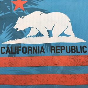 1315 California Republic Tank T-Shirt Men's Size XL Reversible Jersey TEAL Black