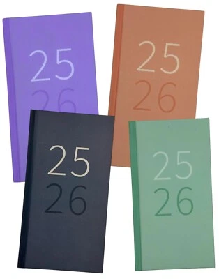 PSO 2025-2026 Academic Diary Slim Week to View Mid Year Foil Pastel Student Diary UK