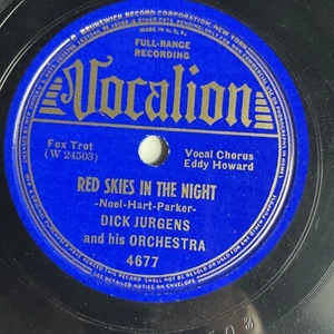 10" 78 RPM-Dick Jurgens-Little Sir Echo/Red Skies in the Night/Vocalion 4677 - Imagen 1 de 4
