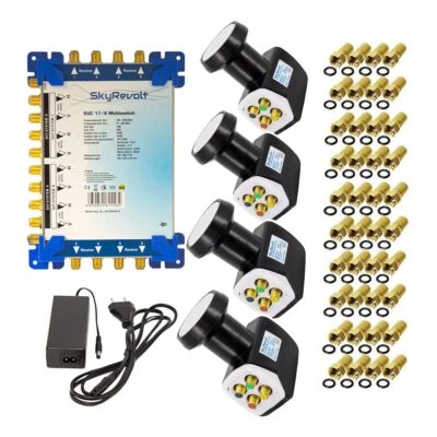 SkyRevolt Multischalter 17/8 Multiswitch SAT Verteiler LNB Quattro LNC LMB HD 4K - Bild 1 von 4