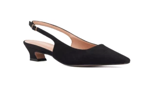 Torgeis Women's Bernadette Slingback Heels - BLACK 7 MEDIUM US SIZE - Picture 1 of 8