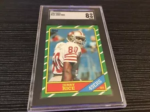 Jerry Rice 1986 Topps RC #161 SGC 8 #8868155 - Imagen 1 de 3
