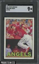 2016 Topps Heritage Action #500 Mike Trout Los Angeles Angels SGC 9 MINT
