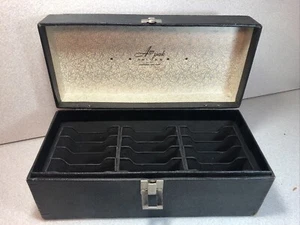 Vintage Ampak Deluxe schwarz Kunstleder 8 Spur Aufbewahrungskoffer 15 Band Nr. 1010 - Bild 1 von 23