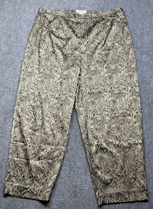 Vintage Judith Hart Hose Damen 22W Plus Gold Mehrfarbig Paisley Stretch Neu - Bild 1 von 12