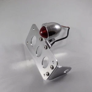 Chrome Bullet Side Tail Light Lamp Cruiser Chopper Old School Vintage Retro XL - Picture 1 of 6