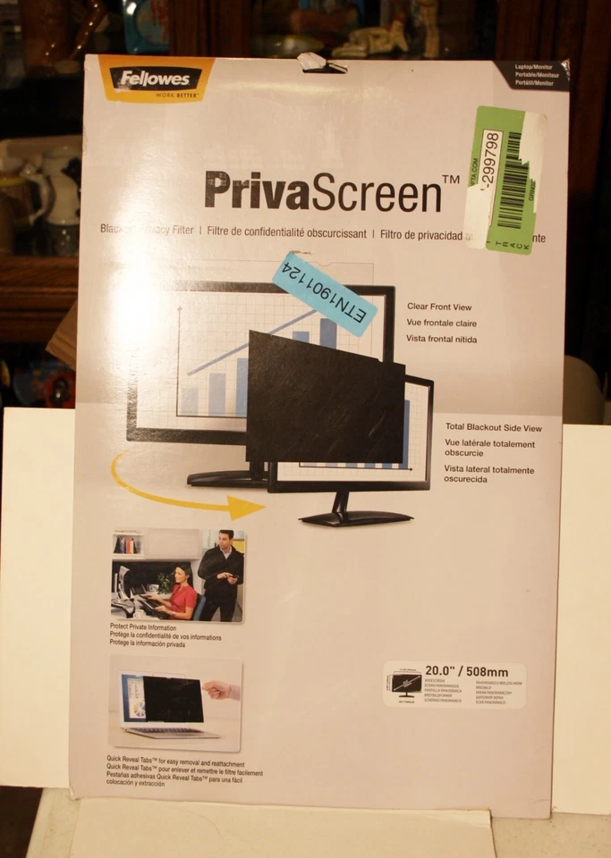 Fellowes LCD Privacy Filter For 20" Inch Flat Screen Monitors - Image 1 of 1