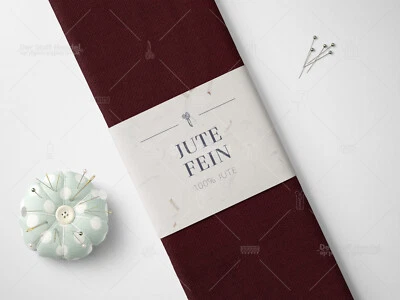 JUTE Stoff fein gewebt Sackleinen Rupfen Dekoration BORDEAUX EUR 9,98/m - Bild 1 von 2