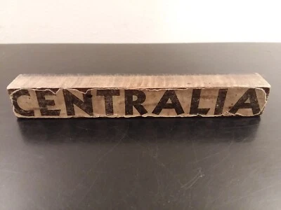 Vintage Wooden & Metal Stamp CENTRALIA - Image 1 of 4