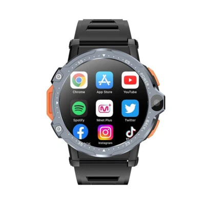 4G WiFi Android Smart Watch Dual Camera 4GB+64GB Video Call for Android iOS - Image 1 of 4