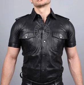 GAY LEDERHEMD MR. RIEGILLIO XXL BLUF LEATHER SHIRT BLACK - Bild 1 von 15