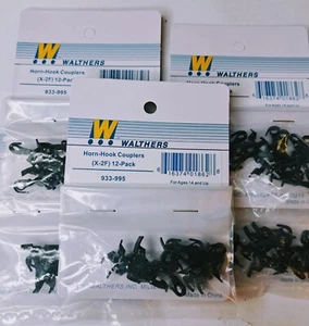 Walthers HO Scale Horn Hook Train Couplers (X-2F Style) 60pcs Wholesale Lot - Picture 1 of 2