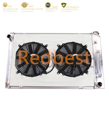 4 filas de radiador + cubierta + ventilador para Chevy GMC Blazer Jimmy C/K10 1973-1991 20 30 V6 V8 Foto 1 de 3