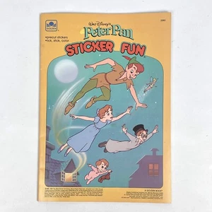 VTG 1989 Walt Disney's PETER PAN Sticker Fun GOLDEN BOOK - Only Missing 2! - Picture 1 of 7