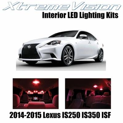 LED interior XtremeVision para Lexus IS250 IS350 ISF 14-15 (11 PIEZAS) rojo Foto 1 de 4