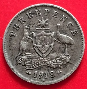 Australian 1918 Threepence - Picture 1 of 2