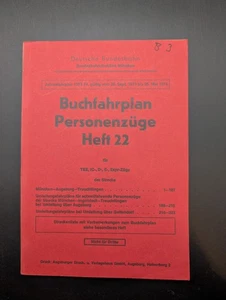Buch Buchfahrplan Heft 22 Deutsche Bundesbahn 1973 BD München  - Bild 1 von 11