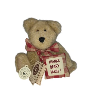 Boyds Bears T.J.'s Best Dressed Plush Teddy Bear with Thanks Pillow 8 in - Picture 1 of 16