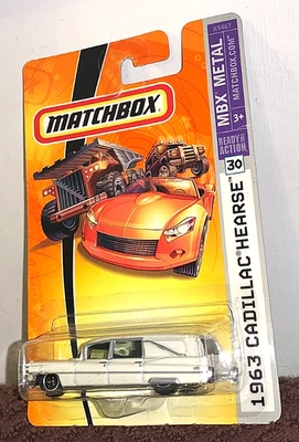 MATCHBOX 2009 1/64 DIECAST MBX METAL WHITE 1963 CADDILLAC HEARSE #30 RARE! HTF! - Image 1 of 3
