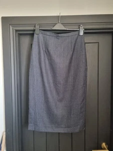 LK Bennett Moon Tweed 100% Wool Midi Pencil Skirt Size UK 10 - Picture 1 of 14