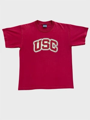 USC Trojans college football burgundy vintage spell out T shirt Size XS - Image 1 of 4