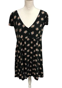Denim & Supply Ralph Lauren abito babydoll donna medio nero Ditzy floreale mini - Foto 1 di 8