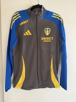 ~~ Leeds United 24/25 Adidas Spnsrd Training Track Jacket Training Soccer Medium - Image 1 of 4