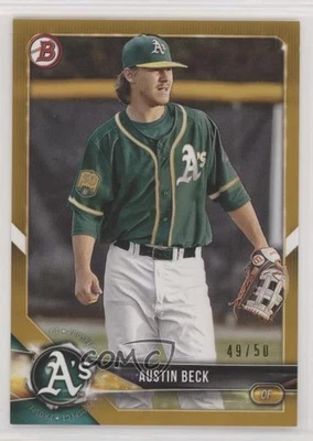 2018 Bowman Prospects Gold /50 Austin Beck #BP6 - Image 1 of 2