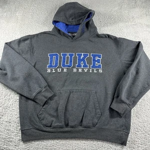 Duke University Hoodie Herren XL grau blau College bestickt Kontrast Ivy League - Bild 1 von 10