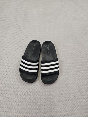 Sandali Adidas bambino taglia 13 K bianco e nero 3 righe slide