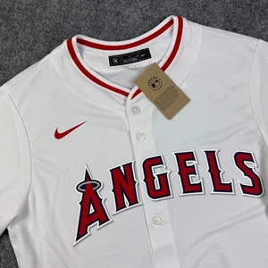 Nike Jersey Medium White Red Los Angeles Angels MLB Baseball Sport NWT Men's - Picture 1 of 13