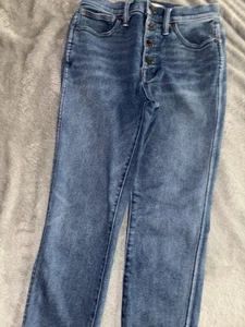 Madewell Jeans Größe 28, 10" High Rise Skinny. Ausgefranster Knöchel. Button Fly. - Bild 1 von 6
