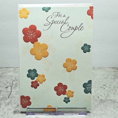 Tarjeta de felicitación de aniversario Hallmark 6x8 azul floral especial pareja familia Foto 1 de 4