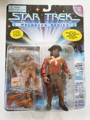 Star Trek Holodeck Series Wild West Sheriff Worf 5" Action Figure Playmates 1995 - Image 1 of 3