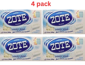 Zote weiße Waschseife Flocken 17,6 Oz. natürlich umweltfreundlich phosphatfrei 4 Stück - Bild 1 von 3