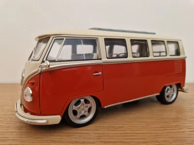 █▓▒ ★ 1/18 VOLKSWAGEN COMBI T1 BUS - 1963 - WELLY 12531 ★▒▓█ - Photo 1/4