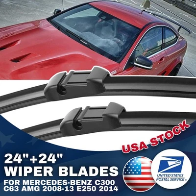 All Season 24"+24"Windshield Wiper Blades For Mercedes-Benz CLS63 AMG 2012-2014 - Imagem 1 de 4