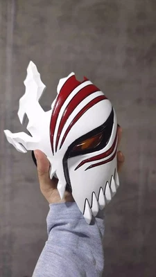 Bleach Ichigo Hollow Half - face Cosplay Mask Cosplay Prop Anime Red/Black Gift - Image 1 of 4