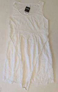 Mamalicious Umstand Cocktail Abend Kleid L weiß Baumwoll Spitze - Bild 1 von 13