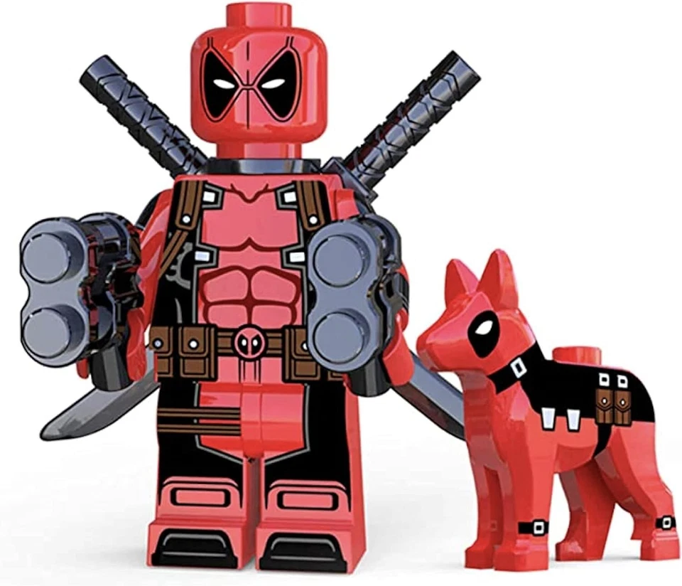 Deadpool W/Dog Kawaii Mini Toy Figure X-Men Series Marvel Superhero Comic Book - Image 1 of 1