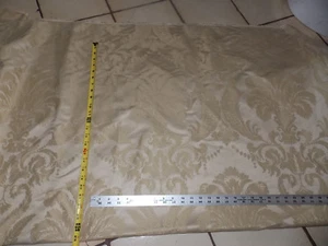 Tela de tapicería con estampado de crema damasco de una yarda beige (F773) - Imagen 1 de 2