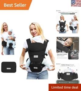 Ergonomic Newborn to Toddler Baby Carrier with Adjustable Straps & Head Support - Picture 1 of 11